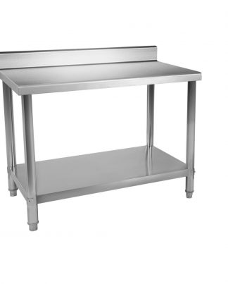 Table inox avec rebord - 160x60 cm