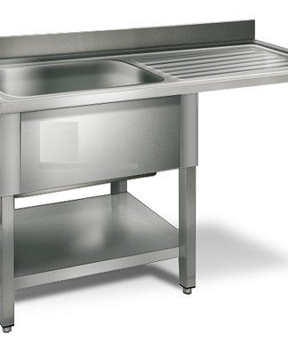 Plonge 1,2mx600 cuve à gauche / emplacement lave vaisselle