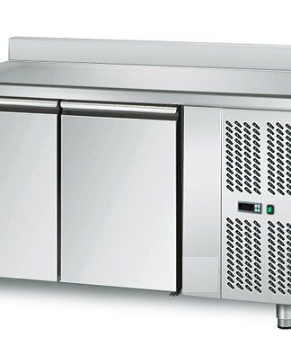 Table réfrigérée 1,4m 2 portes avec rebord