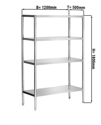 Etagère inox 1,2m ht.1m80
