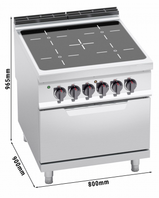 Fourneaux induction 5 zones + four electrique