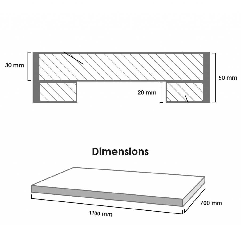 table complete 110*70 NOIR SHEMA
