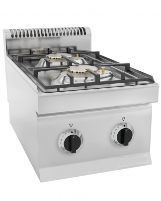 Fourneaux gaz 2 zones 40x70