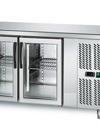 Table réfrigérée  2 portes face arr. vitrée