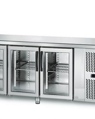 Table réfrigérée  3 portes face arr. vitrée