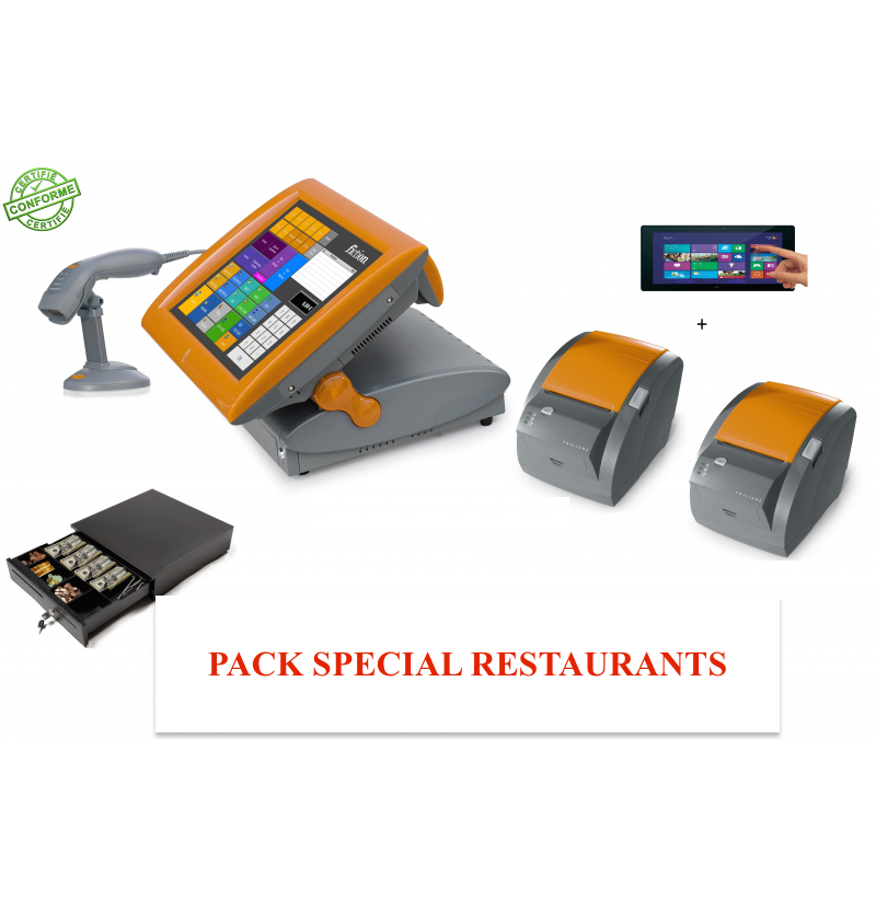 Caisse enregistreuse tactile restaurant : logiciel NF525