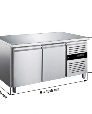 Table réfrigérée boulangerie 1,5m 2 portes