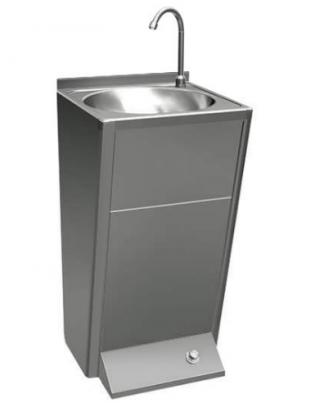 Lave main inox commande pied