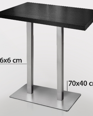 table haute 120x70 noir