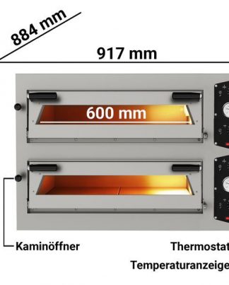 Four à Pizza 4+4x30cm/ 220Vmonophasé