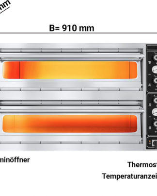 Four à Pizza 6+6x30cm/ tout refractaire