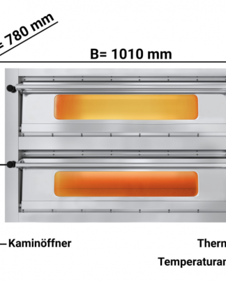 Four à Pizza 4+4x30cm/ tout refractaire