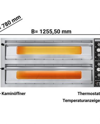 Four à Pizza 6+6x30cm largeur / tout refractaire