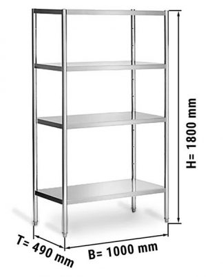 Etagère inox 1m ht.1m80