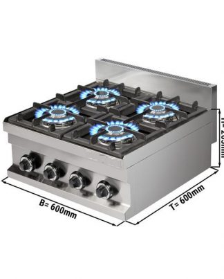 Fourneaux gaz 4 brûleurs 60x60