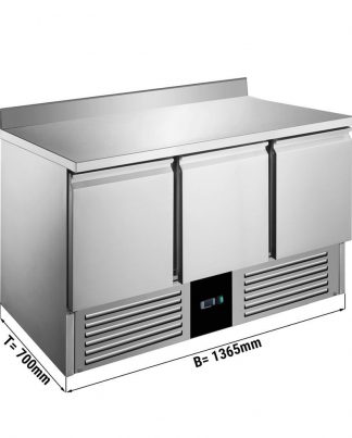 Table réfrigérée 1,37m 3 portes+dosseret