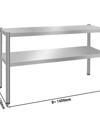 etagere 140cm à poser sur table / 2 étages