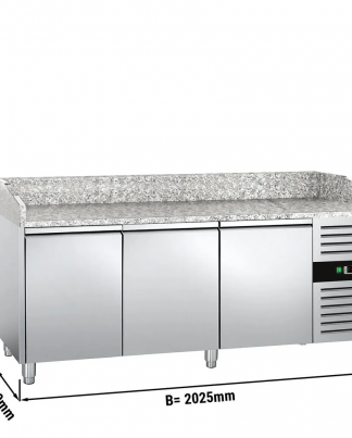 table à pizza 2m - 3 portes